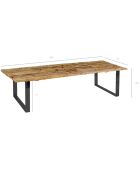 Table en Teck recyclé sarmaty marron/noir - 200x90 cm