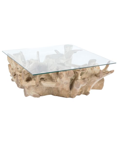 Table basse Sarannah marron - 100x100x40 cm