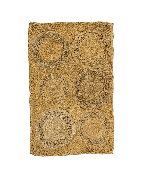 Jerico beige handgeweven jute vloerkleed - 90x150 cm
