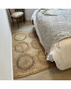 Tapis en jute tissé main jerico beige - 90x150 cm