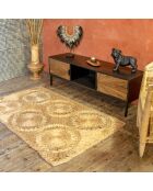 Tapis en jute tissé main jerico beige - 90x150 cm