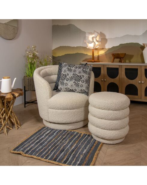 Cuscino stampato blu/nero - 45x45 cm