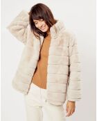 Veste en Fausse Fourrure Irina beige