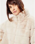 Veste en Fausse Fourrure Irina beige