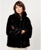 Veste en Fausse Fourrure Irina noire