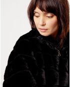 Veste en Fausse Fourrure Irina noire