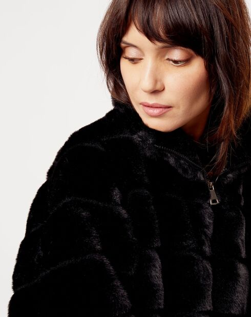 Veste en Fausse Fourrure Irina noire