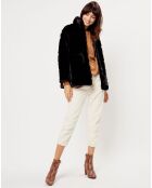 Veste en Fausse Fourrure Irina noire