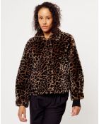 Blouson en Fourrure de mouton New Bianca leopard