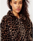 Blouson en Fourrure de mouton New Bianca leopard