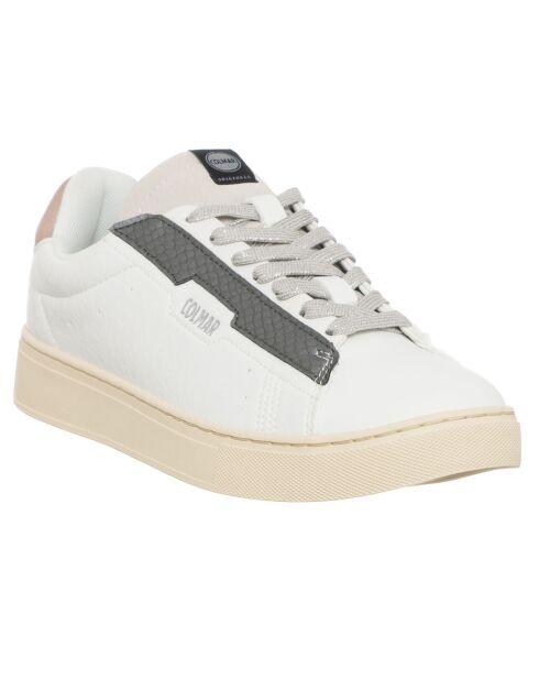 Sneakers en Cuir Louise blanc/gris/rose