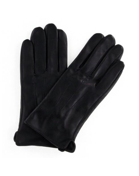 Gants en Cuir d'Agneau Coututr noirs