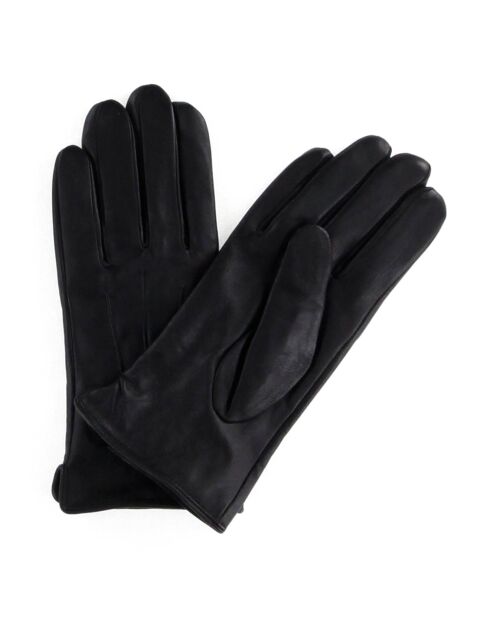 Gants en Cuir d'Agneau Coututr noirs