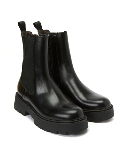 Stivali in pelle neri Justine