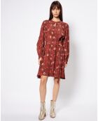 Robe Idenn imprimé rouge/multicolore