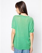 Pull en Lin & Coton Lelena vert