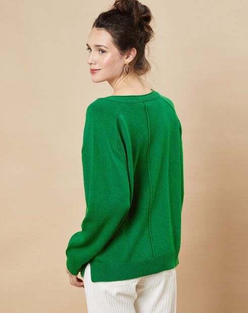 Pull en Laine mélangée Odeline chlorophylle