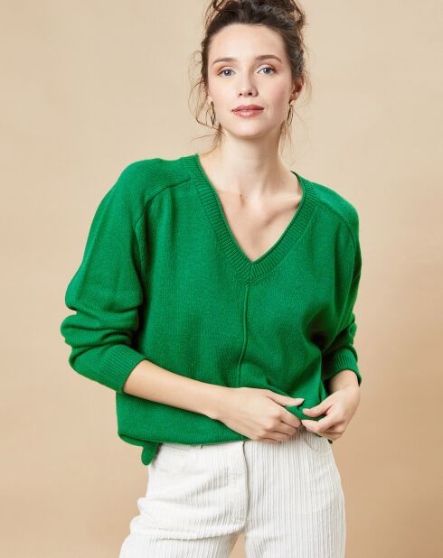 Pull en Laine mélangée Odeline chlorophylle