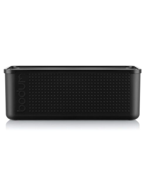 Grande portapane con coperchio in plastica nera Bistro - 23,7x36,5x13,8 cm