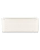 Boite à pain grand modèle couvercle plastique Bistro blanche - 23.7x36.5x13.8 cm