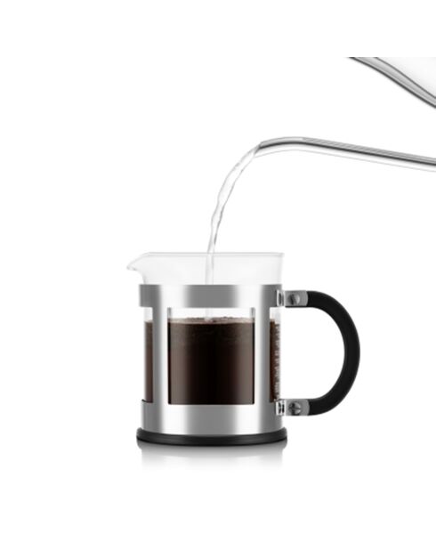 Cafetière à piston, 4 tasses Kenya gris chromé - 0.5L