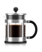 Cafetière à piston, 4 tasses Kenya gris chromé - 0.5L