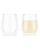 2 Verres à vin double paroi Chardonnay Skål transparents - 0.25L