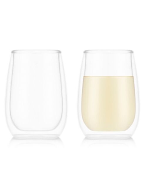 2 Verres à vin double paroi Riesling Skål transparents - 0.3L