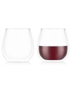 2 Verres à vin double paroi Pinot Skål transparents - 0.5L