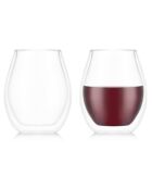 2 Verres à vin double paroi Syrah Skål transparents - 0.45L