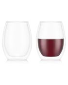 2 Verres à vin double paroi MerlotSkål transparents - 0.5L