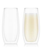 2 Verres à champagne double paroi Skål transparents - 0.2L