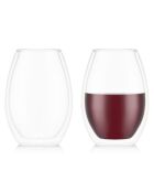 2 Verres à vin double paroi Shiraz Skål transparents - 0.5L