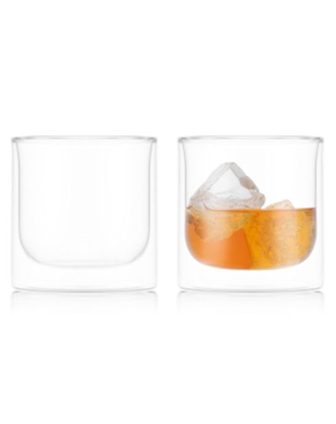 2 Verres à whisky double paroi Skål transparents - 0.28L