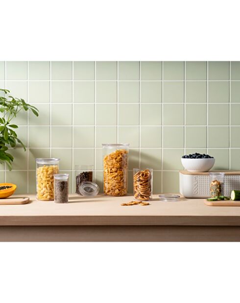 12 transparente Presso-Aufbewahrungsdosen mit luftdichtem Deckel — 0,25/0,6/0,2 l