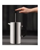 Cafetière à piston double paroi, 8 tasses Tribute Press gris brillant chromé - 1L