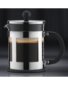 Cafetière à piston, 4 tasses, avec bec verseur Chambord gris chromé - 0.5L