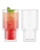 2 Verres double paroi Navalia transparents - 0.25L