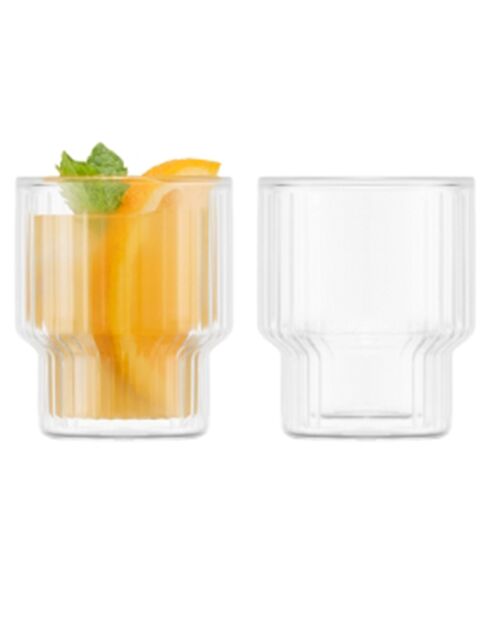 2 Verres double paroi Navalia transparents - 0.15L