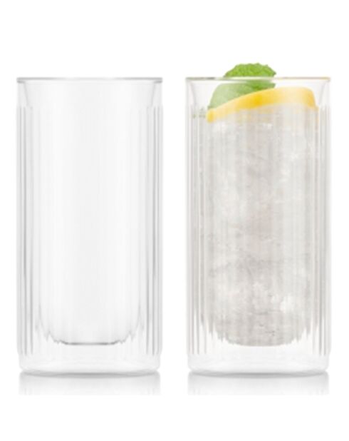 2 Verres double paroi Gin & Tonic Douro Bar transparents - 0.28L