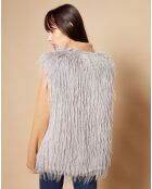 Gilet en Fausse Fourrure Elena gris