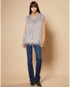 Gilet en Fausse Fourrure Elena gris