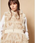 Gilet en Fausse Fourrure Elyah beige