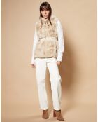 Gilet en Fausse Fourrure Elyah beige