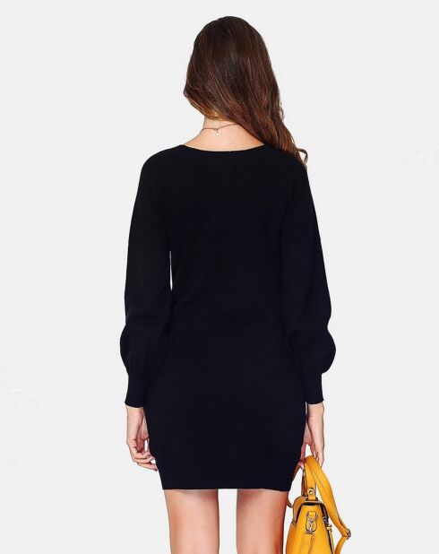 Robe en Cachemire mélangé Rosie noire
