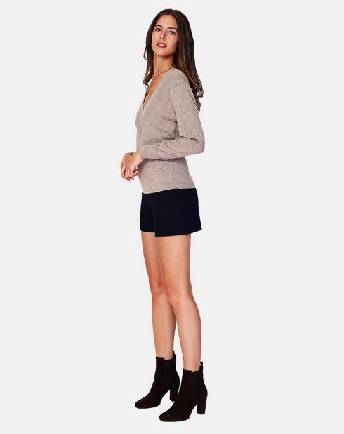 Pull en Cachemire & Soie mélangés Julia désert