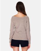 Pull en Cachemire & Soie mélangés Julia désert
