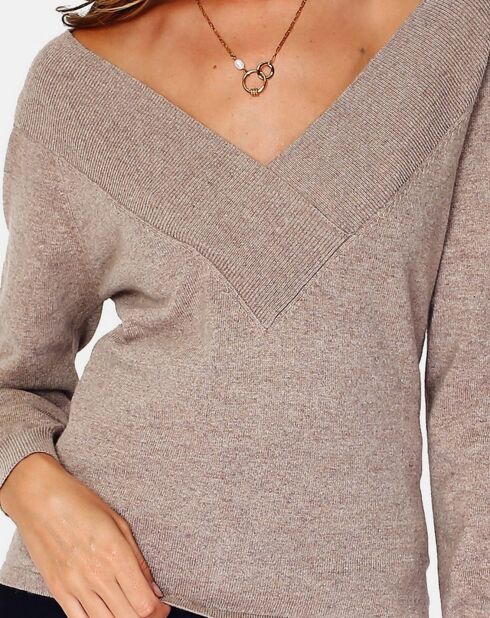 Pull en Cachemire & Soie mélangés Julia désert