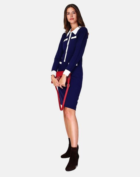 Robe en Cachemire mélangé Romy bleu nuit