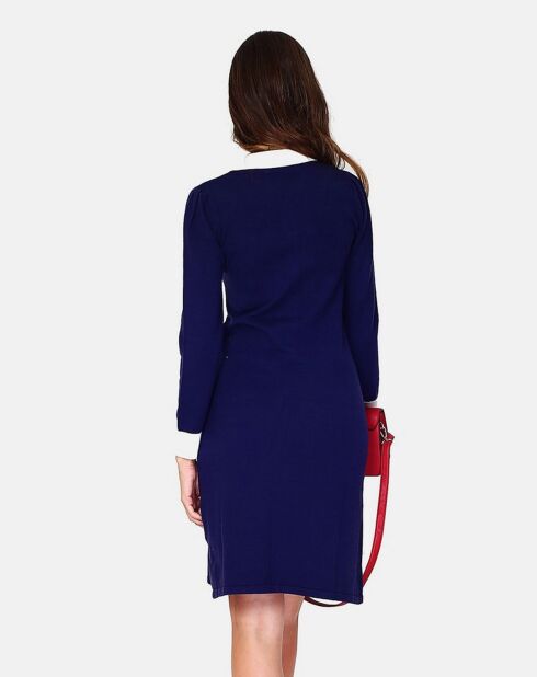 Robe en Cachemire mélangé Romy bleu nuit